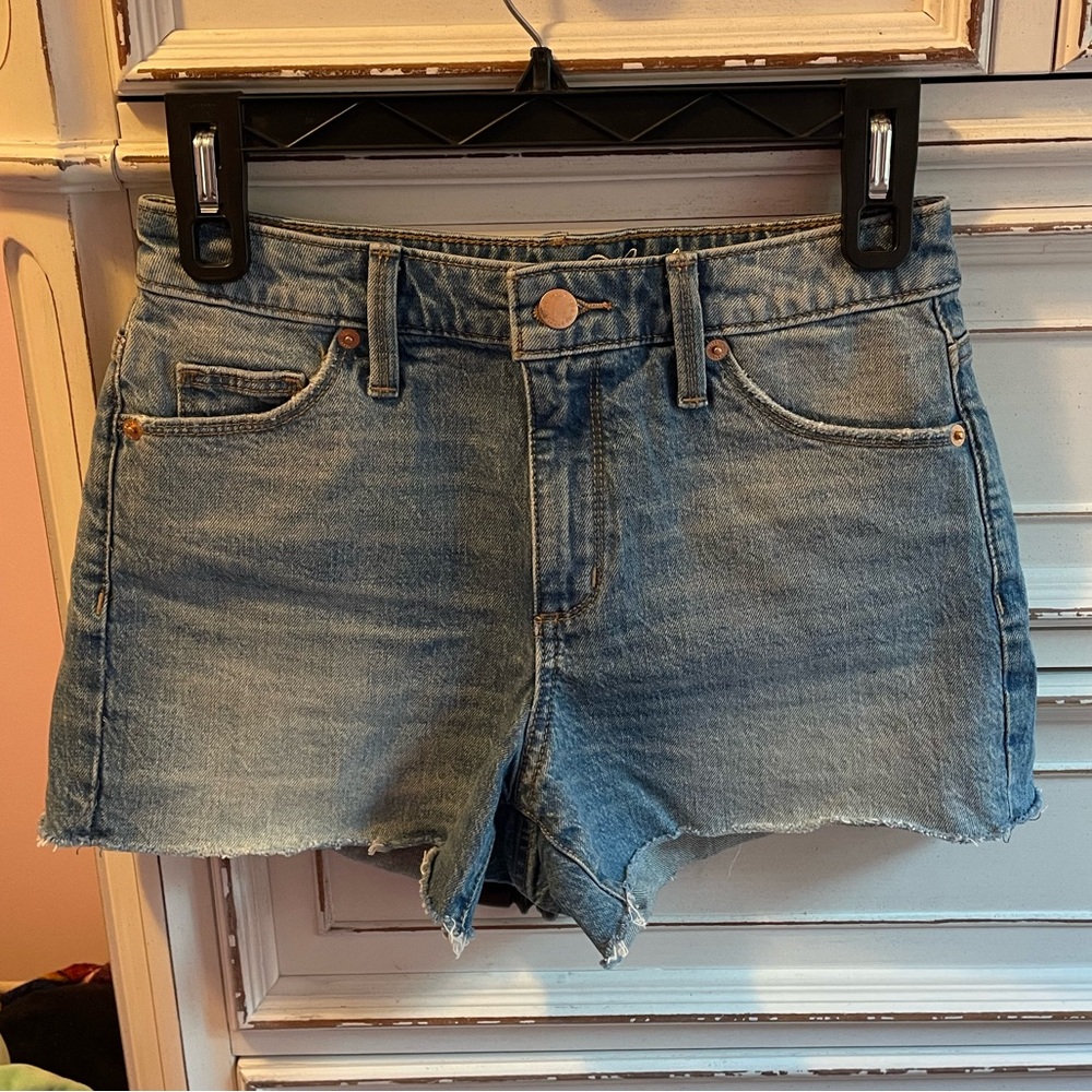 Light Denim Shorts, High Wasted